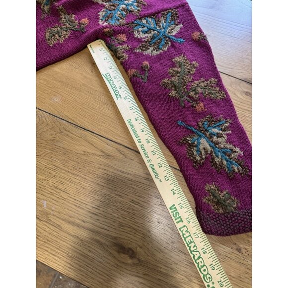 Northern Isles Portraits Hand Knit Button Cardigan Sweater Cottage Women Size L - Picture 10 of 13